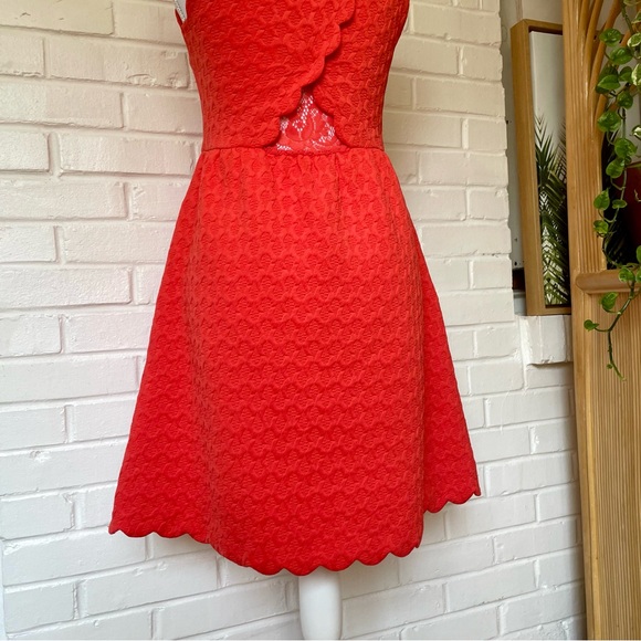 Anthropologie Maeve Caye Scalloped Dress Women’s Size Small Texture Stretchy - Picture 7 of 12